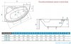Piramida Finezja Maxi 170x110cm Wanna asymetryczna Prawa